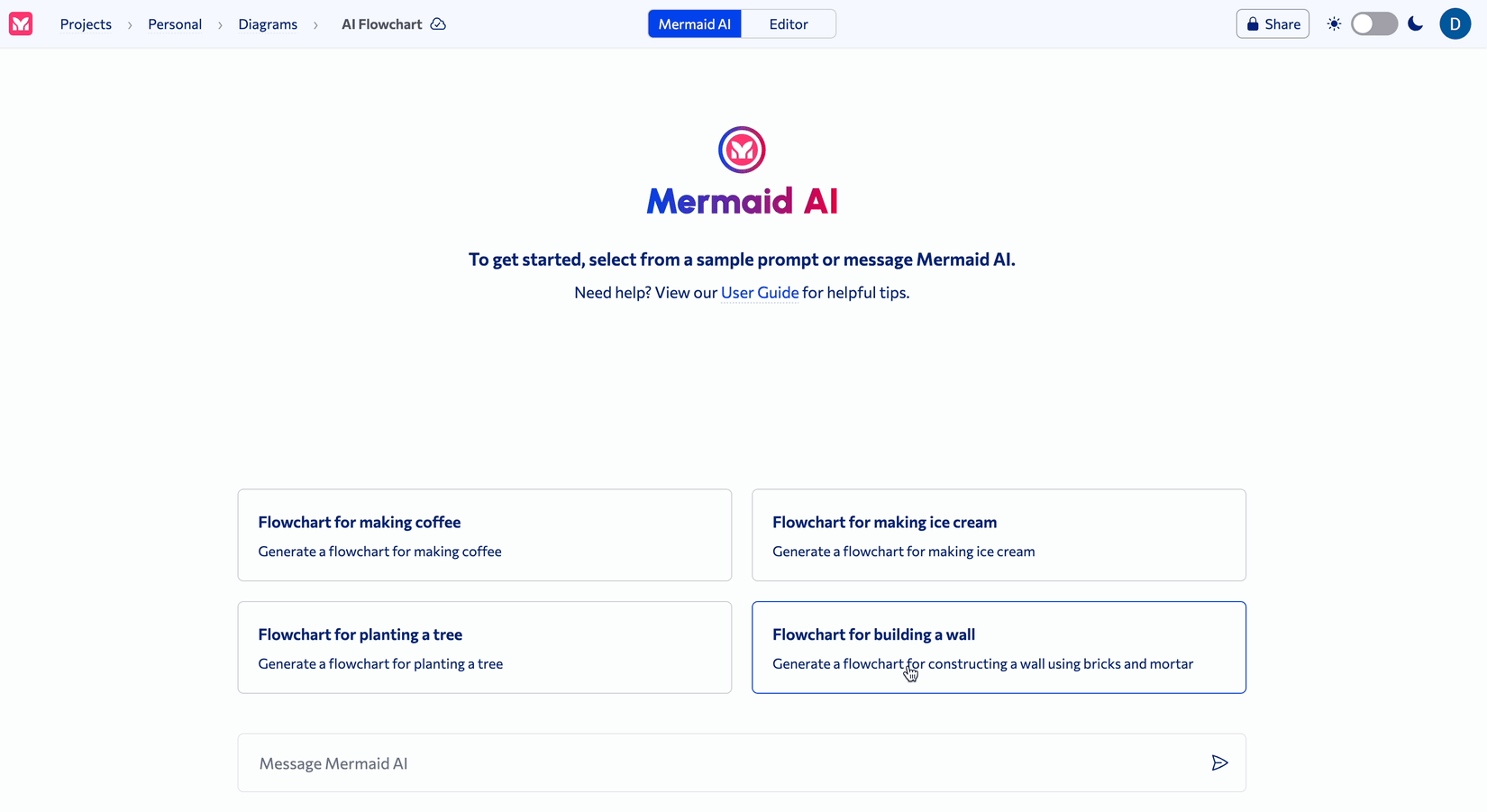 Mermaid Chart - Create complex, visual diagrams with text.